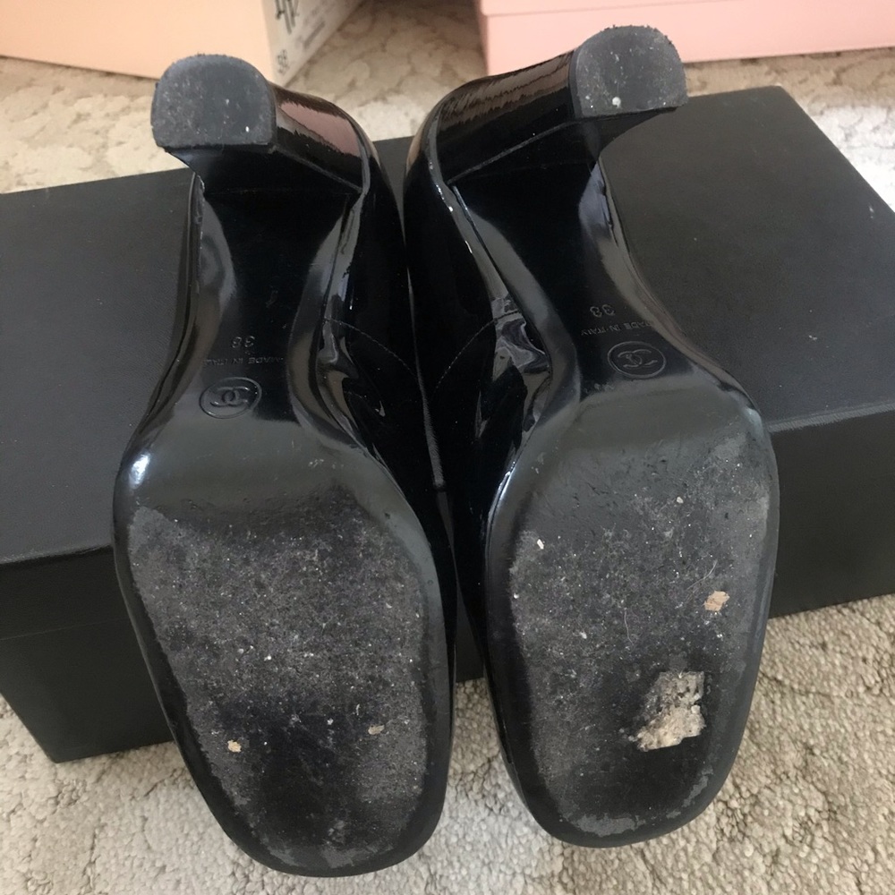COPY - Chanel black Patton leather pump 38 - Picture 4 of 5